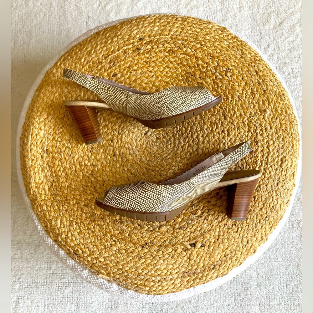 Wonders Snakeskin Slingback Heels—Made in Spain